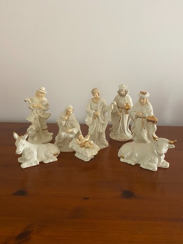 Porcelain nativity set cream - porcelain,