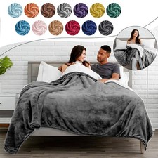 Winter Fleece Blanket Warmer Quilt for Sleeping Double Sided HOT Effect Blankets