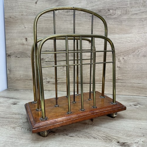 Antique edwardian brass oak - brass,