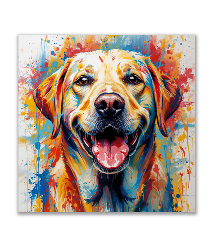 Labrador dog owner - art, print