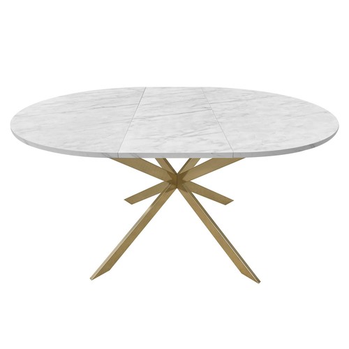 Round oval white marble - oval,