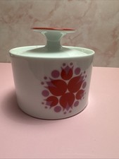 vintage retro PINWHEEL FLAME Thomas rosenthal Covered Sugar Bowl Mid Century