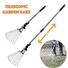 Telescopic Leaf Rake Garden