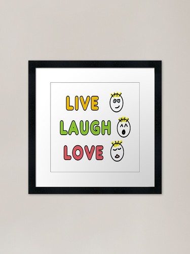 Live laugh love framed art - framed,