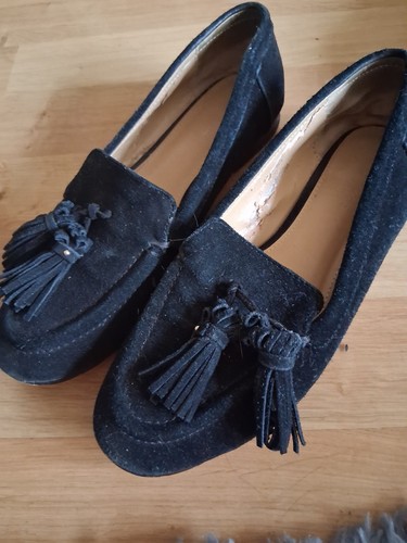 Topshop black tassel shoes - black,