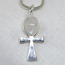 Small Ankh Pendant Moonstone