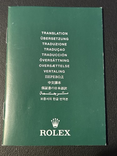 Rolex translation booklet - rolex,