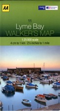 Walkers Map Lyme Bay by AA