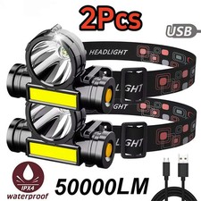 2Pcs Rechargeable Headlamp