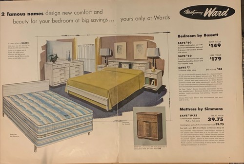 1957 montgomery ward bedroom - montgomery,