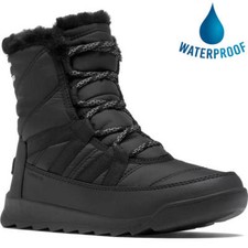 Sorel Whitney II Plus Lace WP Womens Black Waterproof Snow Ankle Boots Size 4-8