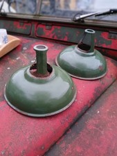 Old Vintage Enamel Lamp Shades