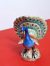 ERNST BOHNE sons german continental figurine Peacock Figurine Rudolstadt-Volkste