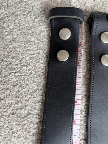 Black leather western belt - leather,