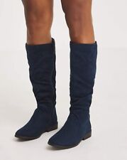 Evren Ruched Boot Extra Wide EEE Fit Standard Calf, Navy, UK 5 - RRP £62