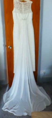 Ivory lace wedding - lace, dress