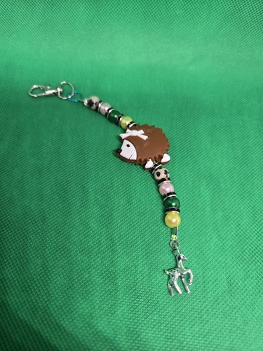 Hedgehog and baby deer keyring - hedgehog,