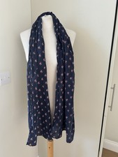 Seasalt Sailing Boats Mariner Navy Rectangle Scarf