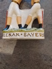 Antique Staffordshire Potteries Pair of Flatback Figurines of a Fishmonger