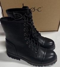 Black Combat Boots Womens 6
