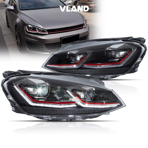 Vland red style led headlights - vland,