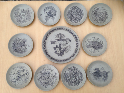 Poole pottery stoneware plates - poole,