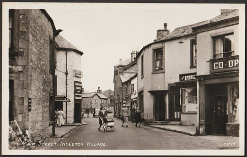 Ingleton postcard main street - ingleton,