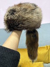 Real Women’s Fox Fur  Winter Hat Detachable Tail