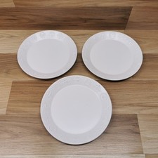 3 x Vintage Portmeirion Pottery Totem White Matt 18.5cm Side Plates