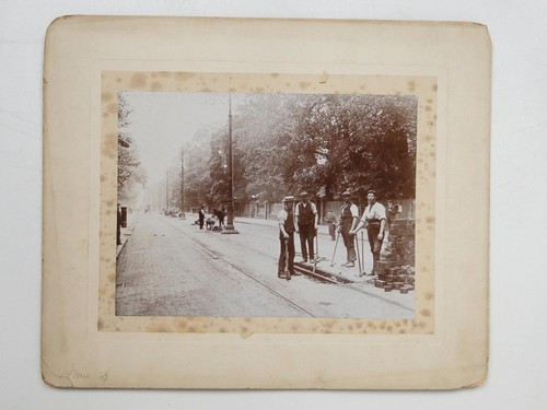 Tram track laying - tram,