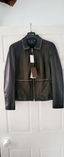 WOMEN’S GUCCI 2015 Black Leather Studded Coat Jacket IT42 US6 UK10