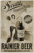 Art Nouveau Retro Rainer Beer Advertising Prints & Posters  Various Sizes