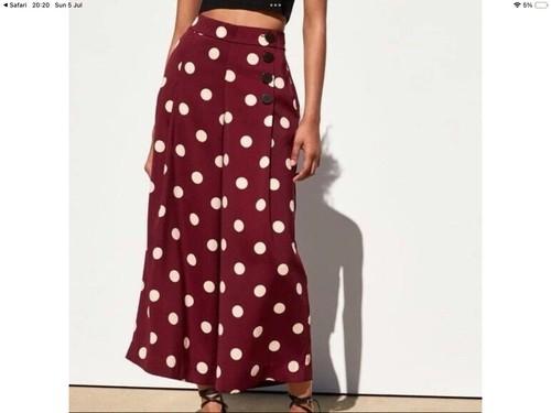 Zara maroon burgundy - burgundy, polka