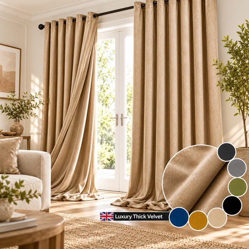 Thick heavy velvet curtains - thick,