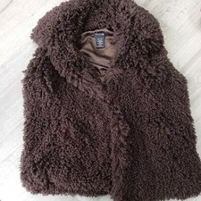 Katie Todd Brown Shaggy Gilet