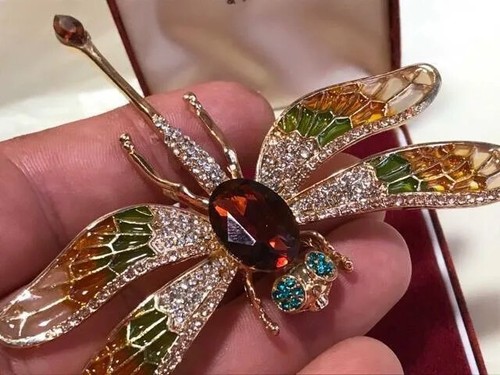Luxury coat brooch - brooch, dragonfly