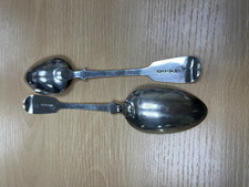 Two Victorian Large Sterling Silver Serving Spoon-London 1844 -156g