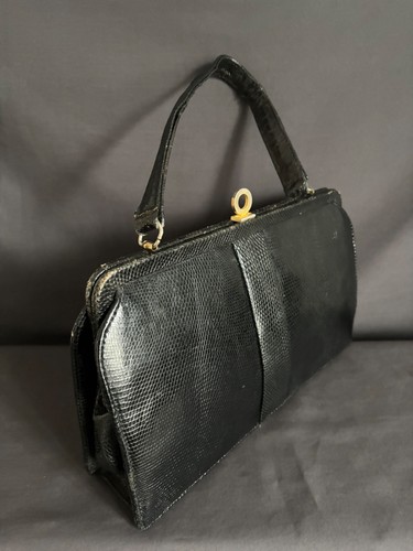 1950s black lizard skin - 1950s,