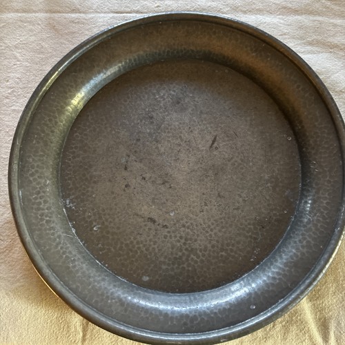 Craftsman pewter plate - pewter,