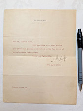 1st Viscount Northcliffe, Alfred Harmsworth, Daily Mail, Signed Letter 1909