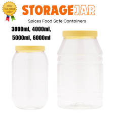 Clear Plastic Storage Jar with