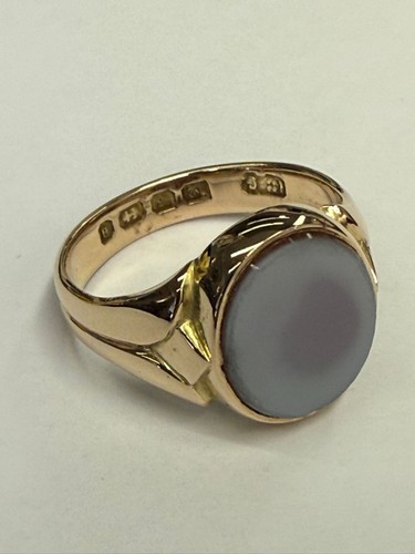 12ct gold violet stone signet - gold,
