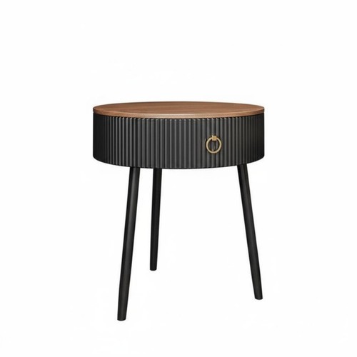 Fluted drum table rounded - drum,