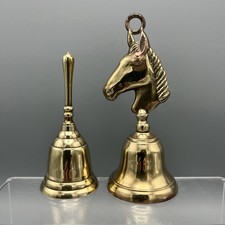 Vintage Brass Bell X2 Horse