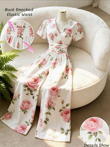 Women white pink - pink, floral