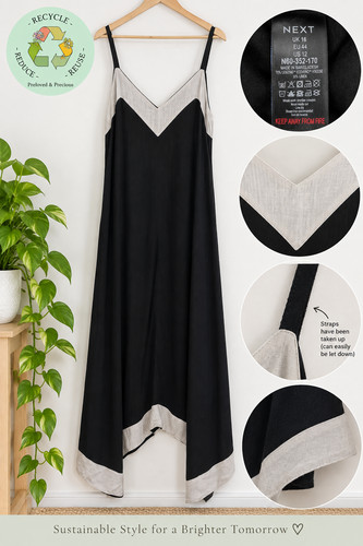 Next maxi dress black - 16,