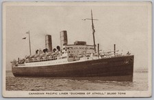 SS DUCHESS OF ATHOLL Canadian Pacific Line Ship Postcard