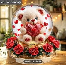 2D Large Teddy Bear Snow Globe