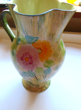 BEAUTIFUL HANCOCKS ART DECO HANDPAINTED 1930s IVORY WARE JUG VASE 8296 PATTERN