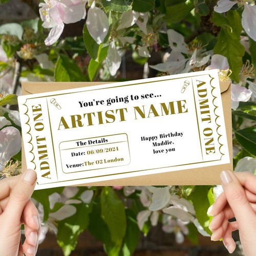 Personalised concert ticket - personalised,